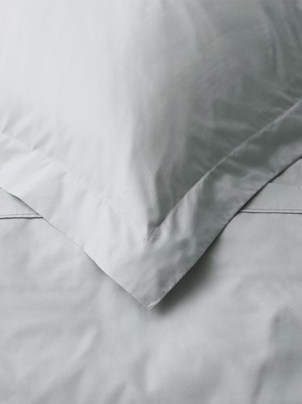 John Lewis Egyptian Cotton Percale Easy Care 400 Thread Count Bedding - view 2, Light Grey