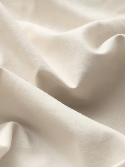 John Lewis Egyptian Cotton Percale Easy Care 400 Thread Count Flat Sheet - view 2, Cream