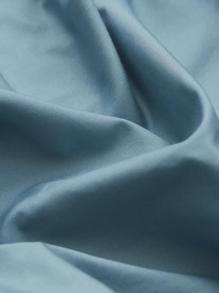 John Lewis Egyptian Cotton Percale Easy Care 400 Thread Count Fitted Sheet - view 2, Nordic Blue