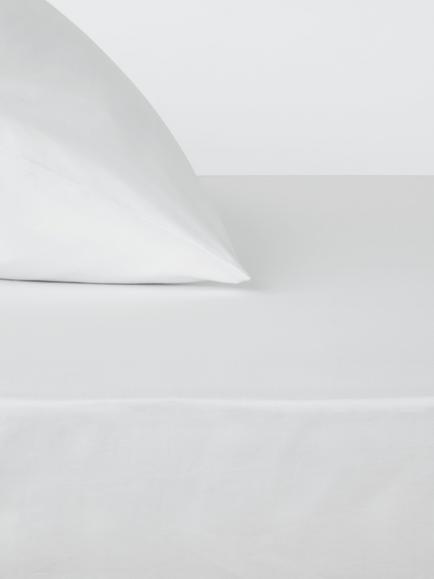 John Lewis Egyptian Cotton Sateen 600 Thread Count Deep Fitted Sheet, White