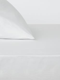 John Lewis Egyptian Cotton Sateen 600 Thread Count Extra Deep Fitted Sheet, White