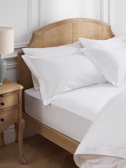 John Lewis Egyptian Cotton Sateen 600 Thread Count Extra Deep Fitted Sheet - view 2, White