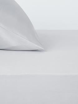 John Lewis Egyptian Cotton Sateen 600 Thread Count Extra Deep Fitted Sheet, Light Grey