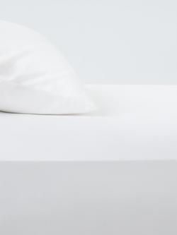 John Lewis Egyptian Cotton Sateen 600 Thread Count Flat Sheet, White