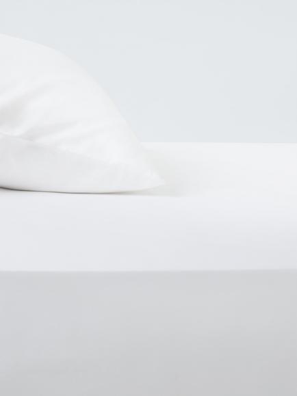 John Lewis Egyptian Cotton Sateen 600 Thread Count Flat Sheet, White