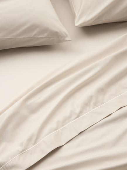 John Lewis Egyptian Cotton Sateen 600 Thread Count Flat Sheet, Cream