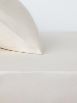 John Lewis Luxury Egyptian Cotton Sateen 600 Thread Count Fitted Sheet, Cream
