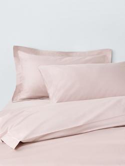 John Lewis Egyptian Cotton Sateen 600 Thread Count Bedding, Pink Tint