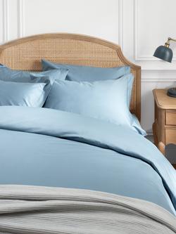 John Lewis Egyptian Cotton Sateen 600 Thread Count Bedding - view 2, Nordic Blue