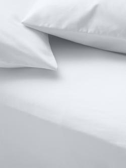 John Lewis Egyptian Cotton Sateen 1200 Thread Count Deep Fitted Sheet, White, White
