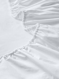 John Lewis Egyptian Cotton Sateen 1200 Thread Count Deep Fitted Sheet, White - view 2, White