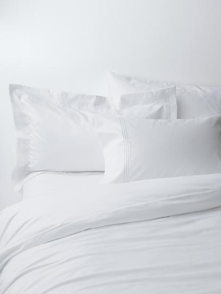 John Lewis Egyptian Cotton Sateen 1200 Thread Count Bedding, White, White
