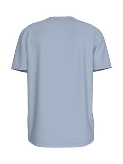 Calvin Klein Cotton Loose Fit Short Sleeve Micro Logo T-Shirt, Casual Blue - view 2, Casual Blue