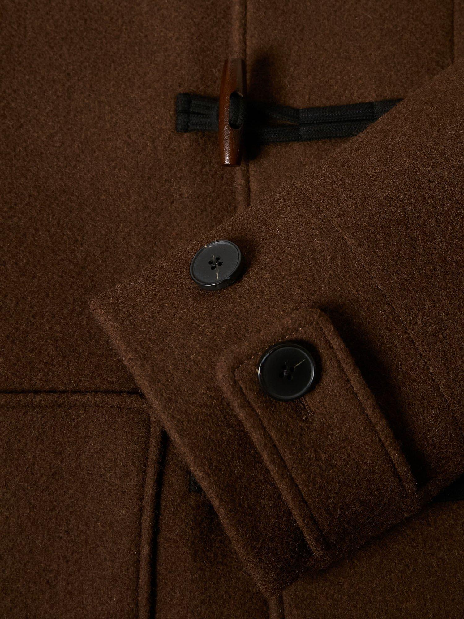 Product image 6 of 7, which shows Maison Standards Hampshire Duffle Coat, Dark Brown, S