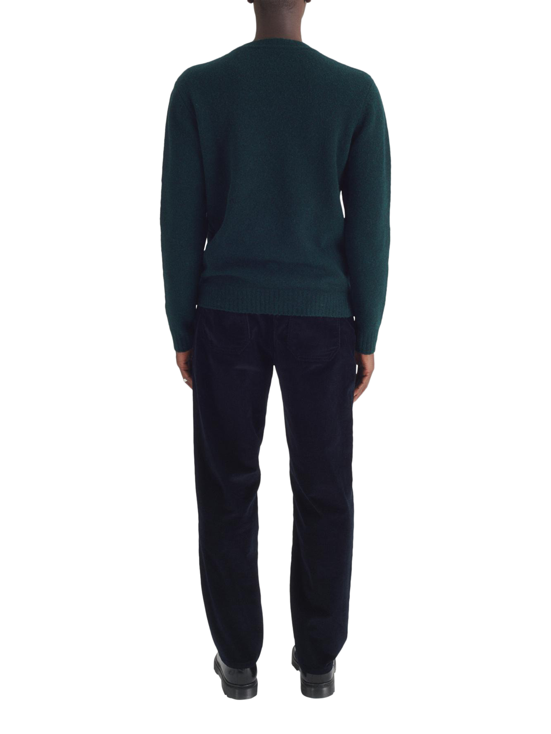 Product image 2 of 7, which shows Maison Standards Cadix Velvet Trousers, Navy, 28R