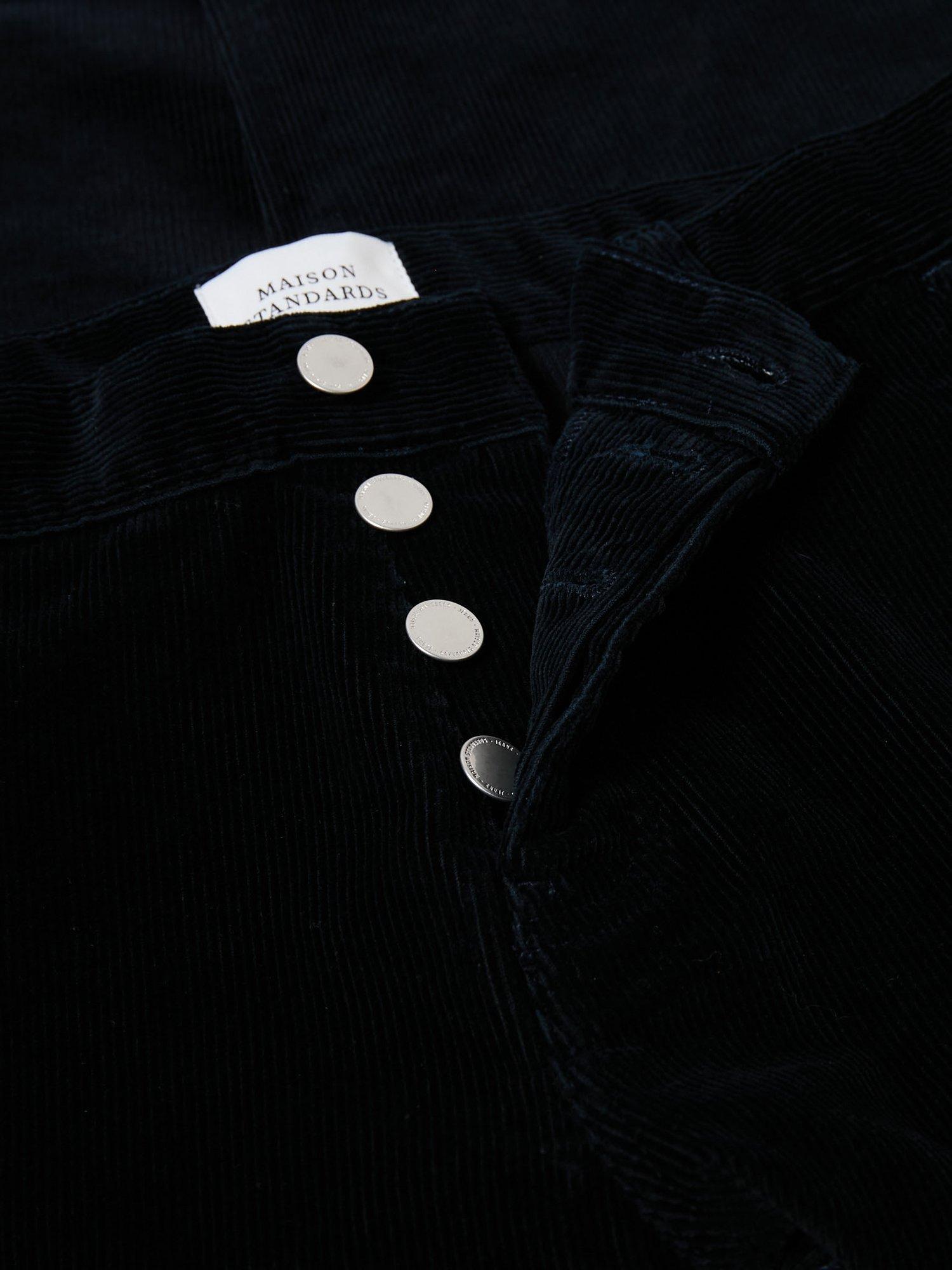 Product image 6 of 7, which shows Maison Standards Cadix Velvet Trousers, Navy, 28R