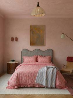 TBCo Diamond Cotton Duvet Cover Set, Pink, Pink