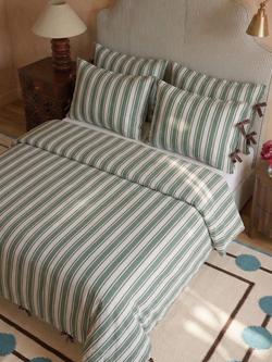 TBCo Stripe 200 Thread Count Cotton Duvet Cover Set, Blue Stripe, Blue Stripe