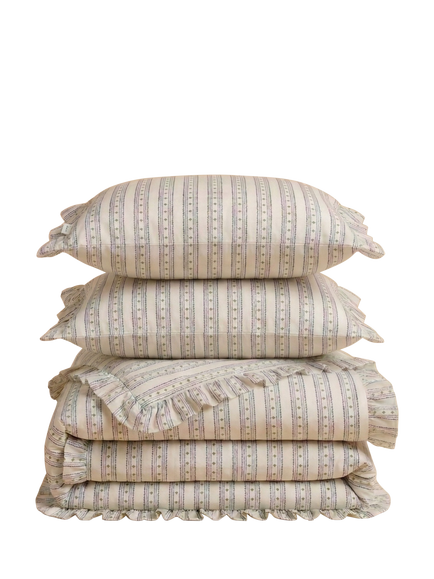 TBCo Ditsy 200 Thread Count Cotton Duvet Cover Set, White - view 2, White
