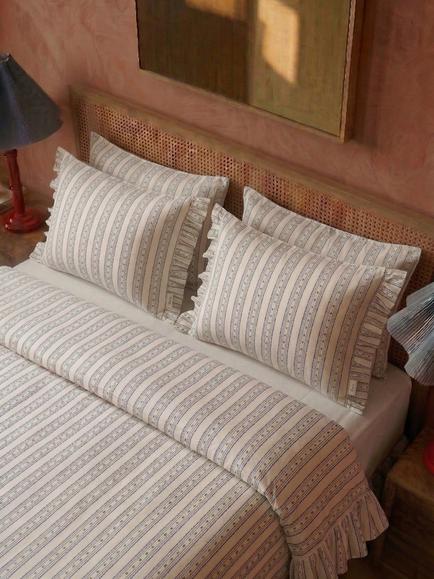 TBCo Ditsy 200 Thread Count Cotton Duvet Cover Set, White, White