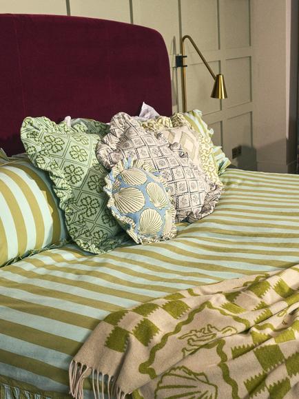 TBCo Stripe 200 Thread Count Cotton Duvet Cover Set, Mint, Mint Stripe