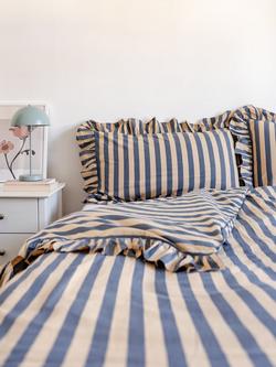 TBCo Stripe Duvet Cover Set, Navy, Navy