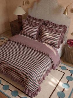 TBCo Harlequin 200 Thread Count Cotton Duvet Cover Set, Pink, Pink