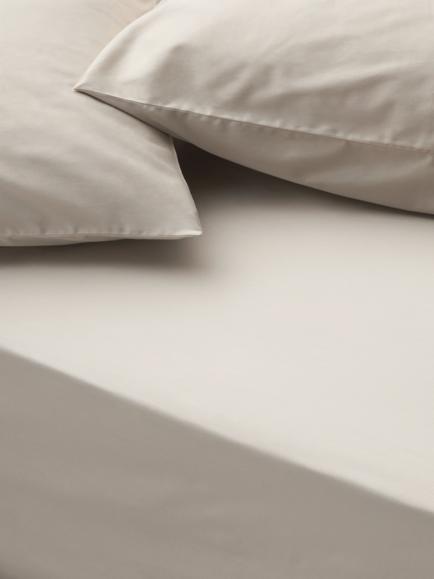 John Lewis Temperature Balance Cotton Sateen 400 Thread Count Deep Fitted Sheet, Cashew