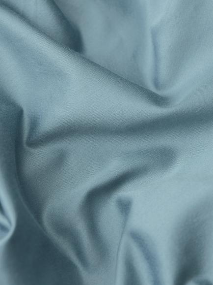 John Lewis Temperature Balance Cotton Sateen 400 Thread Count Deep Fitted Sheet - view 2, Nordic Blue