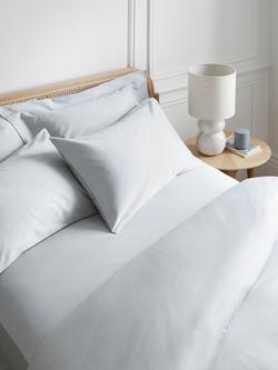 John Lewis Temperature Balancing Cotton 400 Thread Count Deep Fitted Sheet - view 2, Light Grey