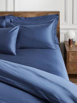 John Lewis Temperature Regulating Cotton 400 Thread Count Fitted Sheet - view 2, Midnight