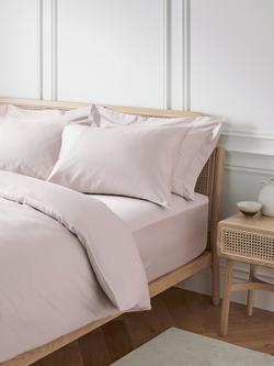 John Lewis Temperature Balance Cotton Sateen 400 Thread Count Bedding - view 2, Pink Tint