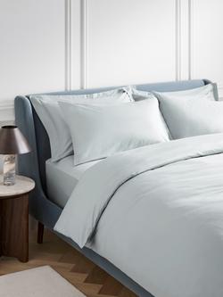 John Lewis Temperature Balance Cotton Sateen 400 Thread Count Bedding - view 2, Ice Blue