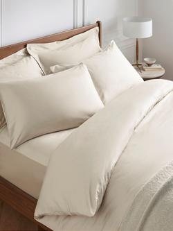 John Lewis Temperature Balance Cotton Sateen 400 Thread Count Bedding - view 2, Cashew