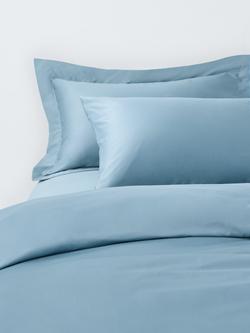 John Lewis Temperature Balance Cotton Sateen 400 Thread Count Bedding, Nordic Blue