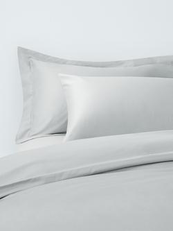 John Lewis Temperature Balance Cotton Sateen 400 Thread Count Bedding, Light Grey