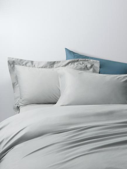 John Lewis Temperature Balance Cotton Sateen 400 Thread Count Bedding, Light Grey