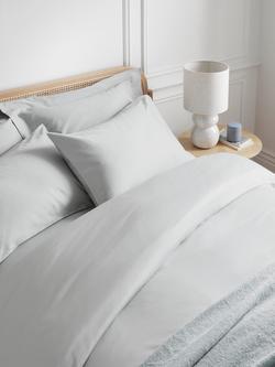 John Lewis Temperature Balance Cotton Sateen 400 Thread Count Bedding - view 2, Light Grey