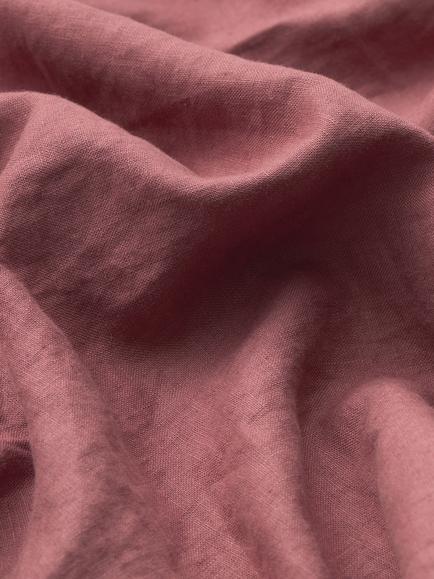 John Lewis Washed Linen Deep Fitted Sheets - view 2, Pink Clay