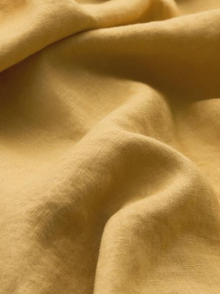 John Lewis Washed Linen Flat Sheet - view 2, Ochre Yellow
