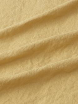 John Lewis Washed Linen Fitted Sheet - view 2, Ochre Yellow