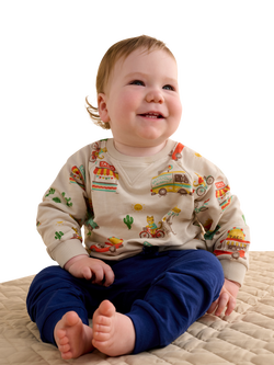 Purebaby Baby Siesta Jumper, Taco Truck Print - view 2, Taco Truck Print