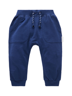 Purebaby Baby Cotton Slouchy Trousers, Navy, Navy