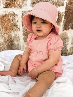 Purebaby Baby Swallow Embroidered Bodysuit, Swallow Broderie - view 2, Swallow Broderie