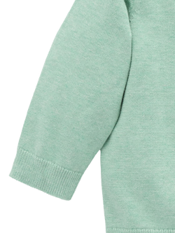 Purebaby Baby Cotton Llama Jumper, Aloe Melange - view 2, Aloe Melange