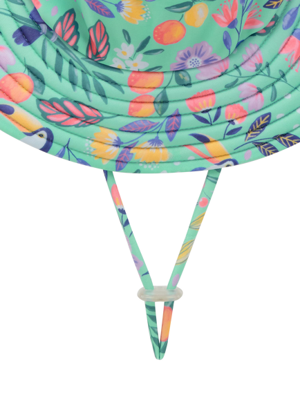 Purebaby Baby Broad Brim Swim Hat, Toucan Print - view 2, Toucan Print