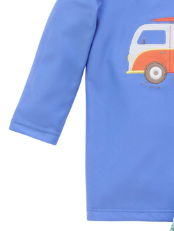 Purebaby Baby Board Shorts & Rash Vest Set, Cancun Print - view 2, Cancun Print