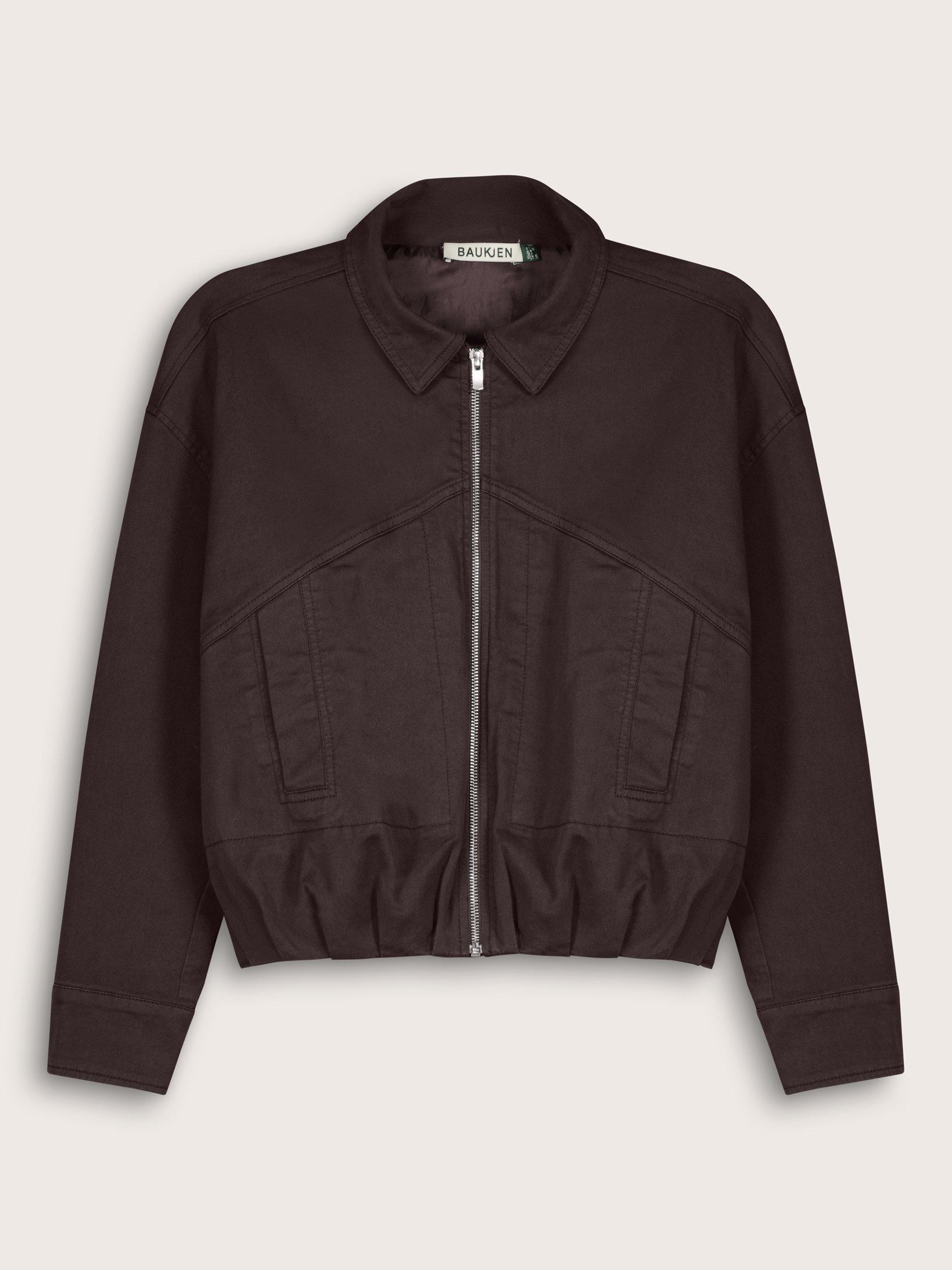 Product image 4 of 7, which shows Baukjen Esme Bomber Jacket, Dark Chocolate, 10