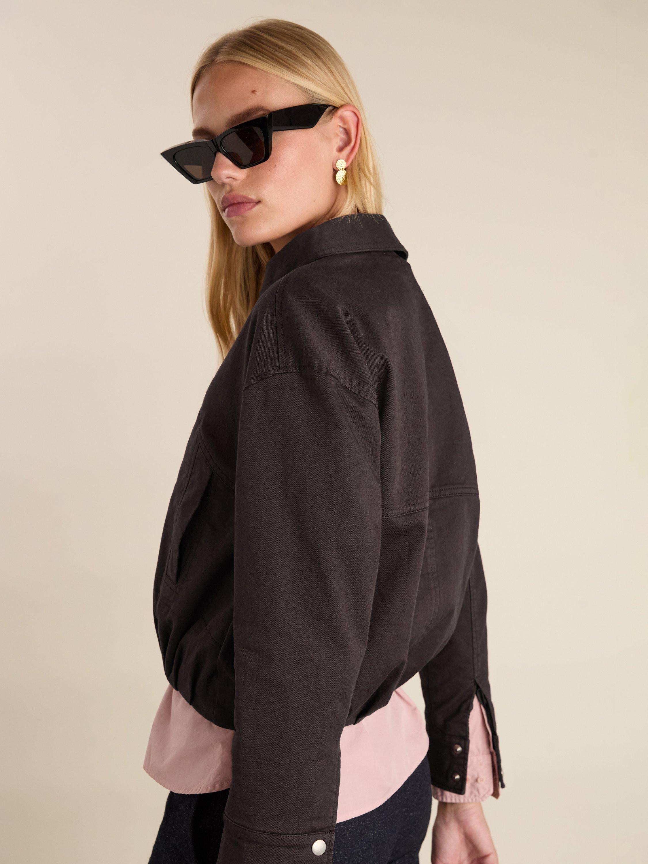 Product image 6 of 7, which shows Baukjen Esme Bomber Jacket, Dark Chocolate, 10