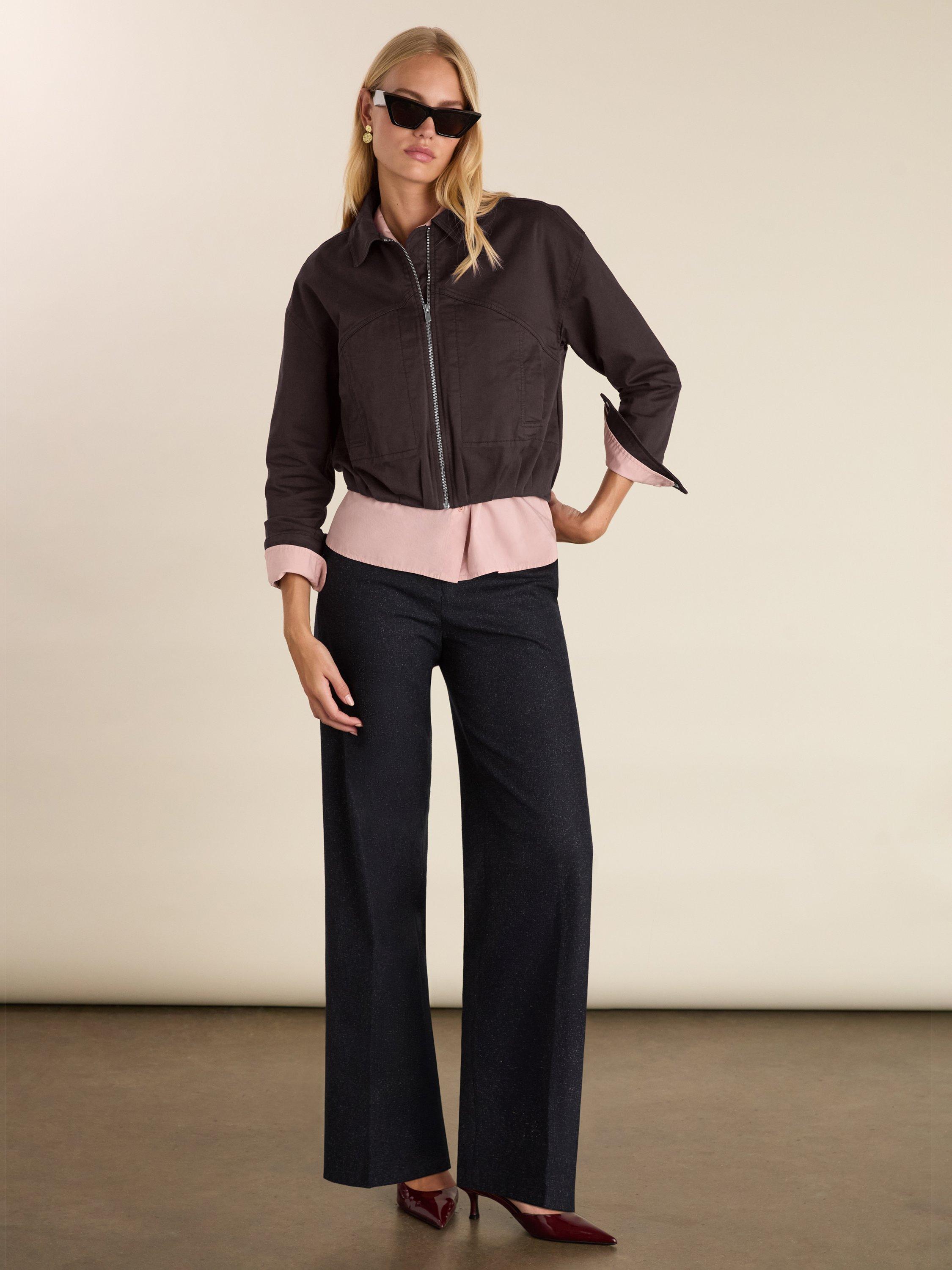 Product image 7 of 7, which shows Baukjen Esme Bomber Jacket, Dark Chocolate, 10